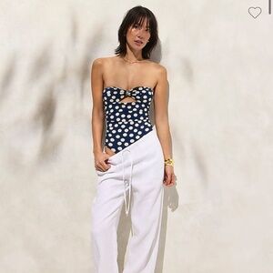 NWT J.Crew Gemma ruched bandeau cutout one-piece